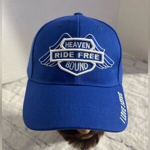 CTS HATS HEAVEN RIDE FREE BOUND 3D & I LOVE JESUS ON SIDE ADJUSTABLE FIT CAP NWT